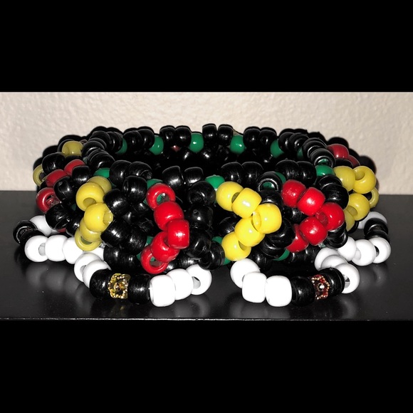 Rasta Chandelier Kandi Cuff - Picture 3 of 4